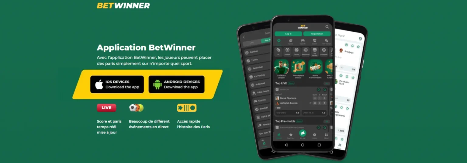 Application Betwinner Togo : télécharger l'APK Android et l'app iOS — illustration